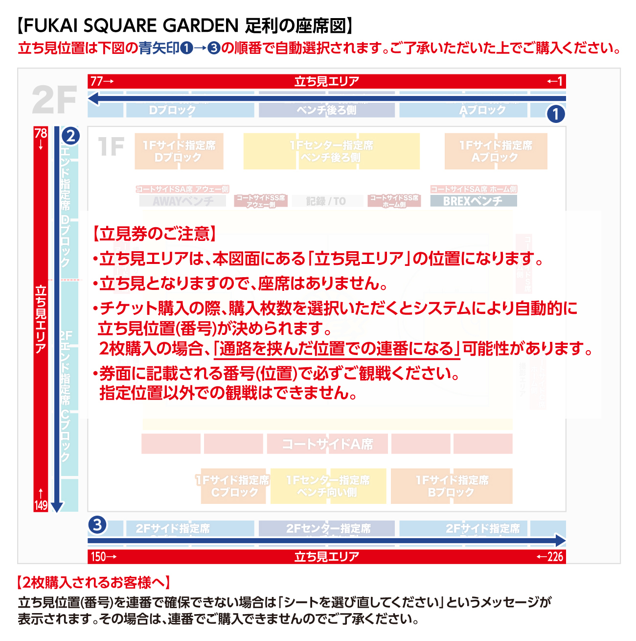 2024-25 FUKAI SQUARE GARDEN 足利 立見券